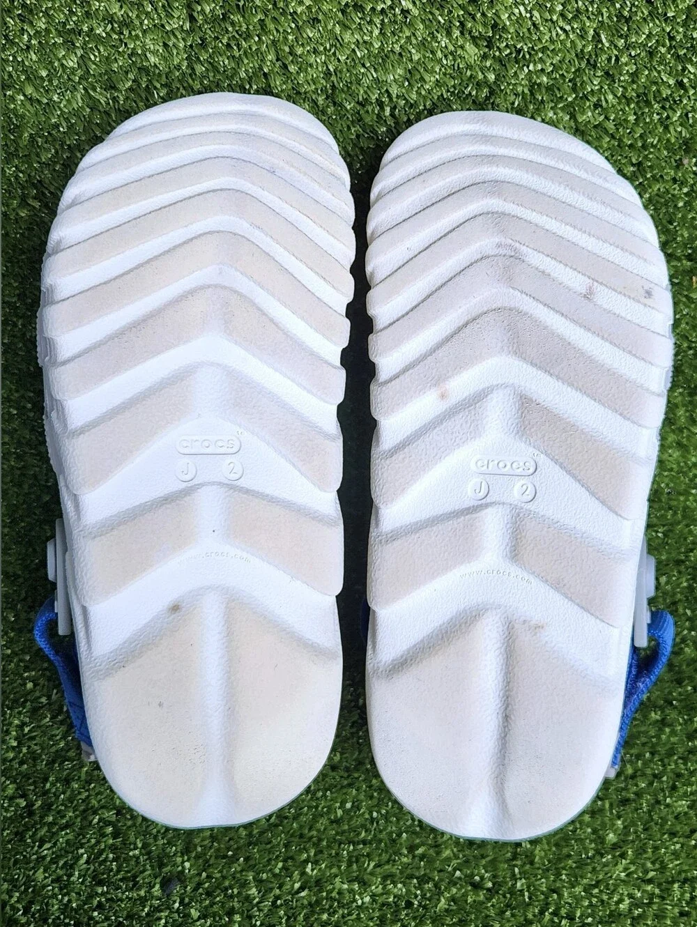 Crocs Kids' Boys Duet Max II Gray Clogs Size 2 Slip-on Comfort Sandals -Jibbitzs